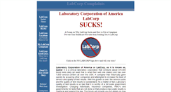 Desktop Screenshot of labcorpsucks.com